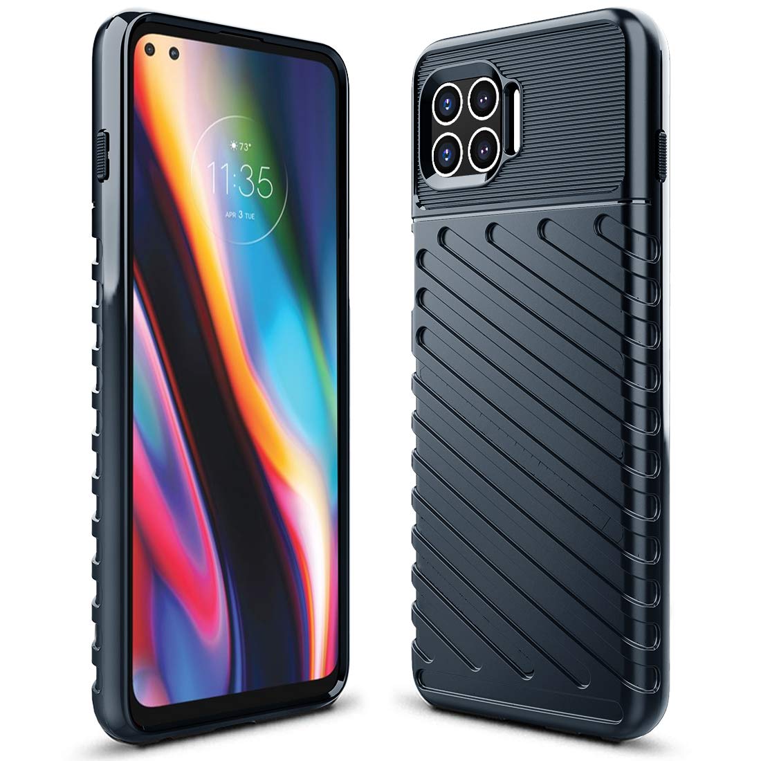 Sucnakp for Moto One 5G Case Moto G 5G Plus Case Moto One Lite Case Shock Absorption Anti Scratch Heavy Duty Durable Drop Protection Cell Phone Cover for Motorola Moto One 5G(LT Blue)