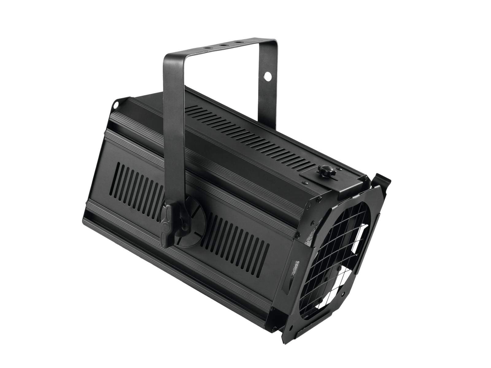 EUROLITE Theatre Spot 650/1000 Antihalo schwarz | Theaterscheinwerfer für Halogenlampe mit 650 oder 1000 Watt Leistung
