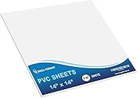 Vista 14 de Mega Format Hojas de plástico de PVC expandido, hoja blanca rígida de 6 x 12 pulgadas para manualidades, señalización y exhibiciones, tablero de PVC