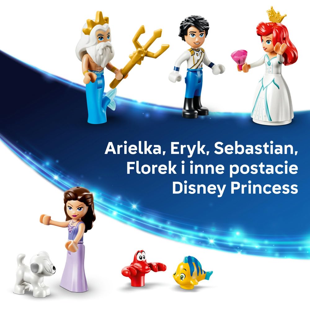 LEGO ǀ Disney Princess Królewska łódź weselna Arielki 43299 | Łódka z filmu Mała Syrenka Disneya, zabawka dla 6-latki, prezent dla dziewczynki i chłopca, klocki dla dzieci, 519 elementów
