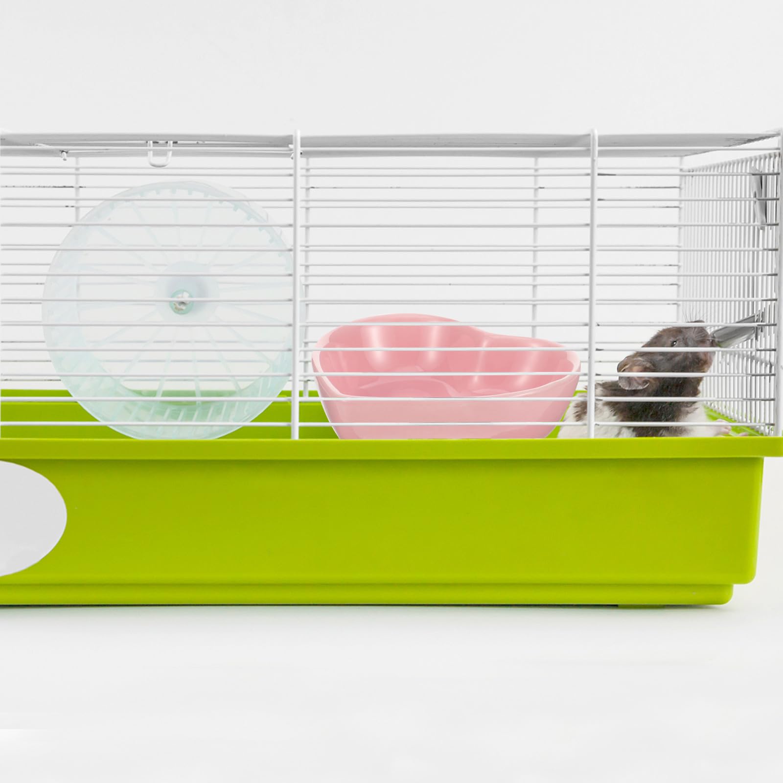 Bol pour Hamster en Céramique de Cœur Rose Résistant à l'usure Surface Lisse Accessoire pour Écureuils et Rats