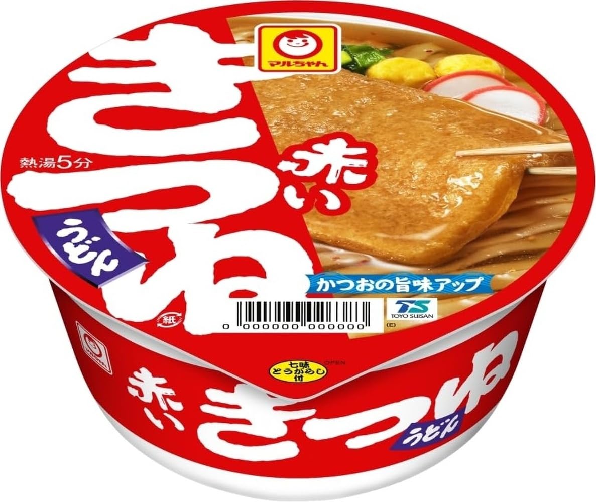 食品サンプル　マルちゃん　赤いきつね Amazon.co.jp: マルちゃん 赤いきつねうどん 東 ( 96g×12個 / ケース