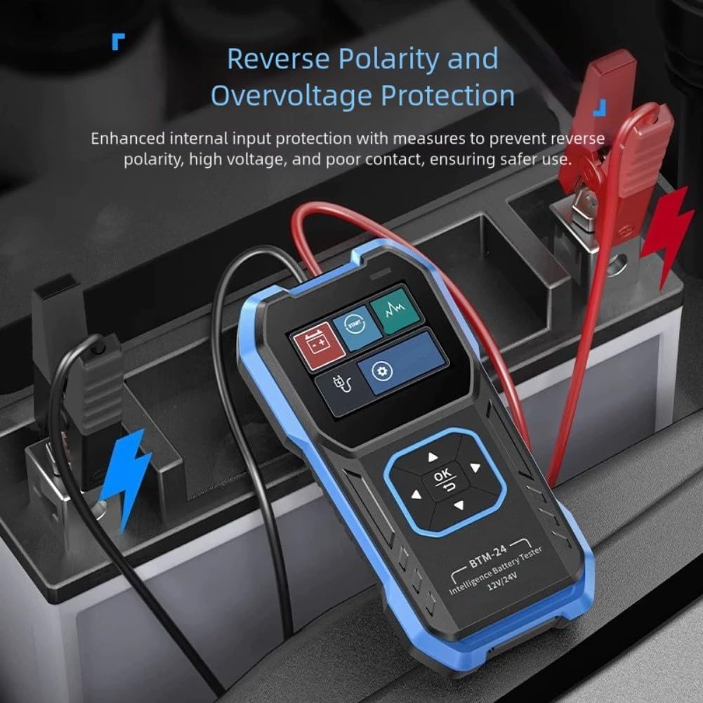 Automotive per tester batteria, BTM-24 12V/24V per la capacità di tensione Veicolo di prova per la diagnostica della salute della batteria