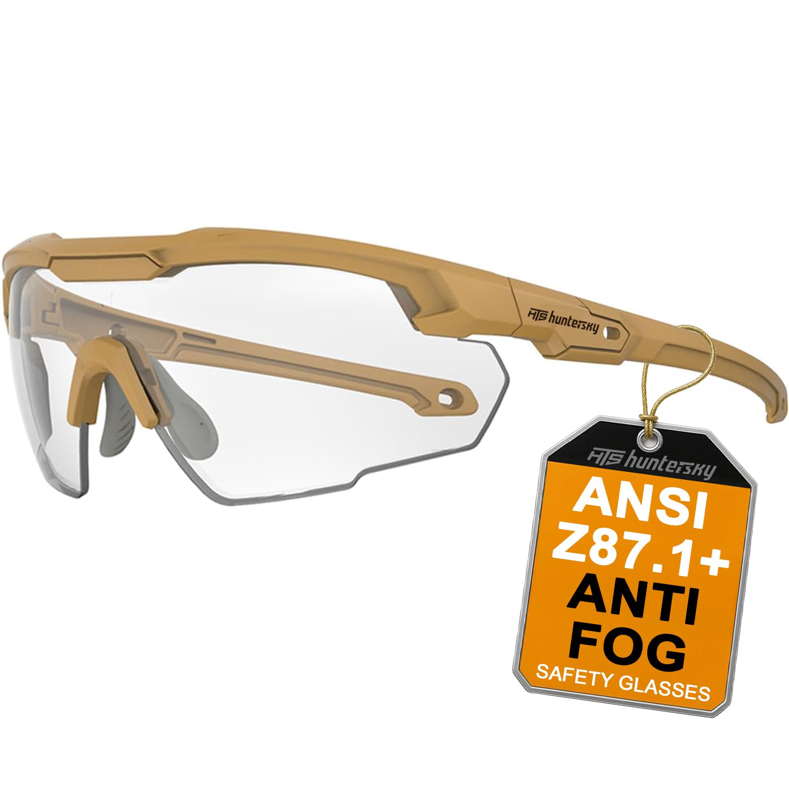 Ballistic Tactical Shooting Glasses ANSI Z87+ UV400 Protective Eyewear