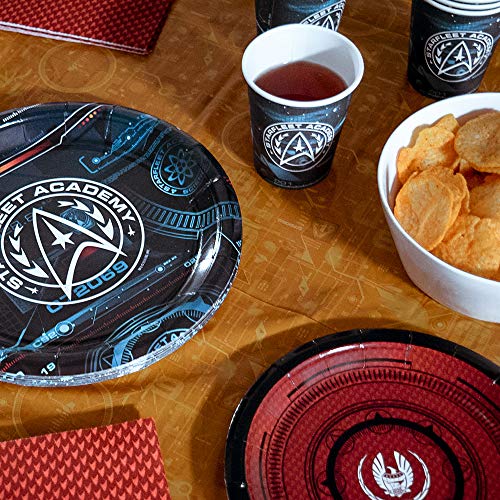 Star Trek Starfleet Academy Party Supplies Pack for 10 Guests - Includes Dinner & Dessert Plates, Napkins, Cups, Table Cloth - Official Merchandise