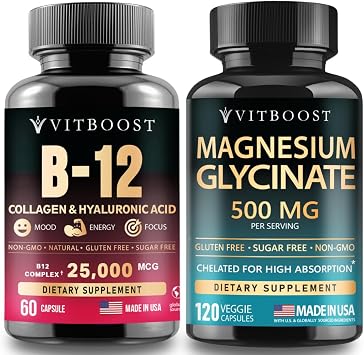 VITBOOST B12 with Hyaluronic Acid, Collagen with Magnesium Glycinate 500mg