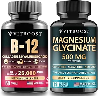 VITBOOST B12 with Hyaluronic Acid, Collagen with Magnesium Glycinate 500mg