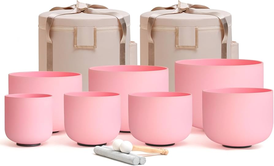 Amazon.com: CVNC 432HZ 6-12 Inch Pink Color Frosted Quartz Crystal