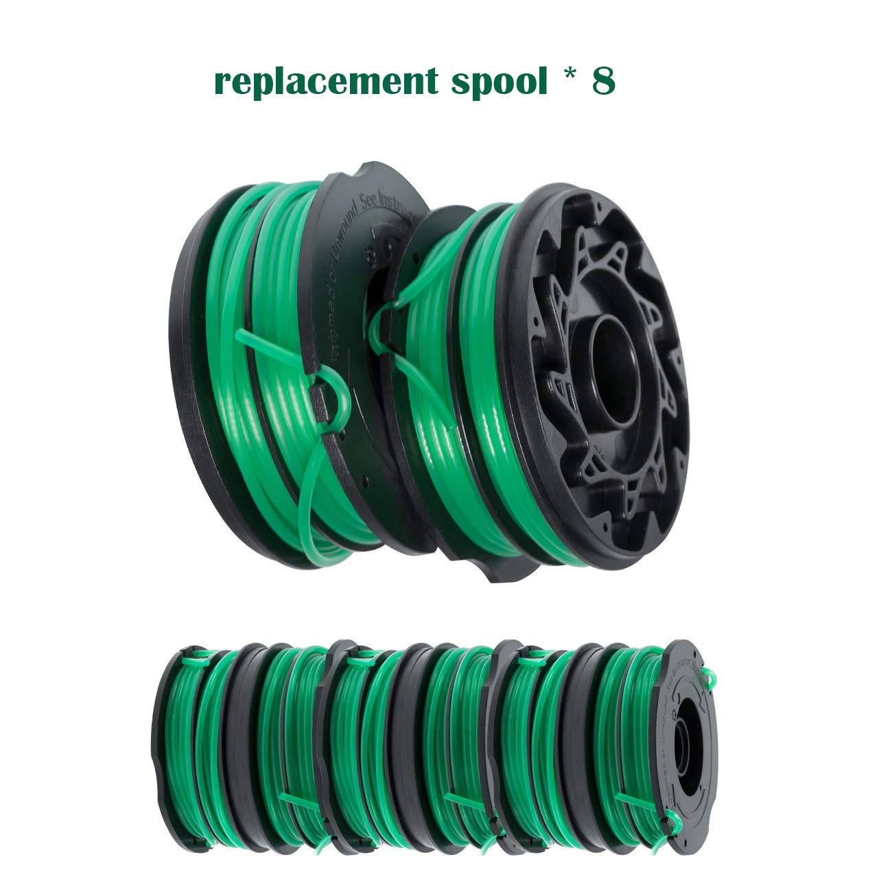 Aporozona Lot De 4 Bobines De Rechange GH1000 DF080 1 Capuchon DF-080 Pour Débroussailleuse électrique Black And Decker GH1100 GH2000 Grass Hog DF -080-BKP Pour Boîtier De Bobine 90540850