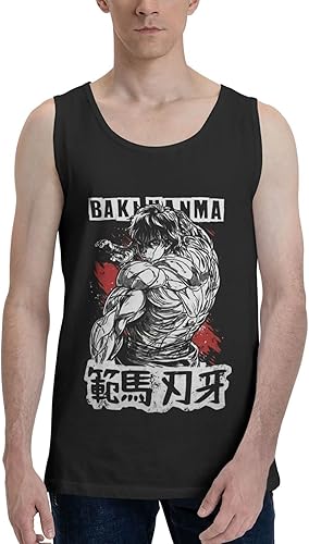 Anime Tank Top Shirt Baki The Grappler Mens Summer Sleeveless Tops Fashion Vest