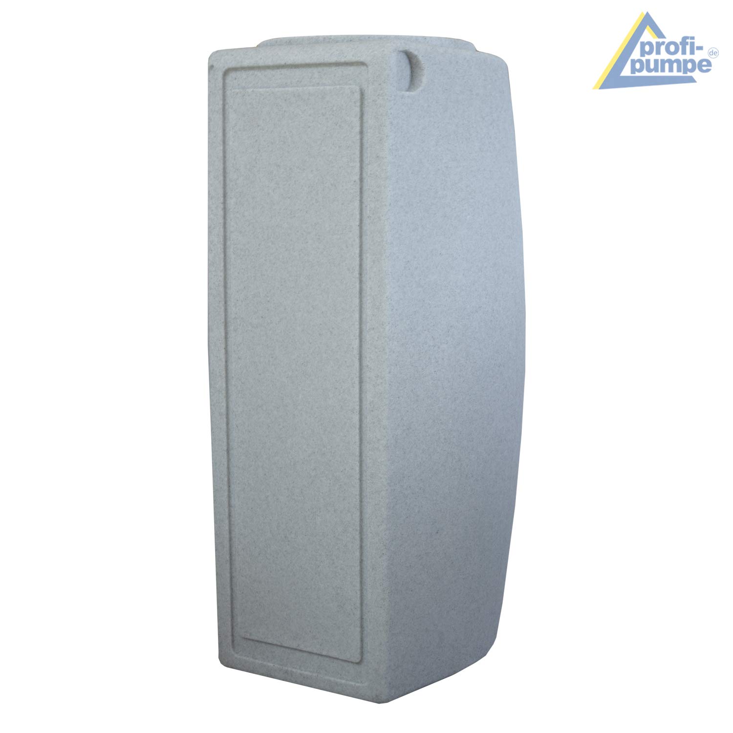 Profi-Pumpe® Depósito de Agua de Lluvia Columna 250L Gris Antracita | Bidón Estrecho para Espacios Reducidos | Incluye Filtro de Bajante T33 con Autolimpieza y Grifo | Resistente UV y Heladas