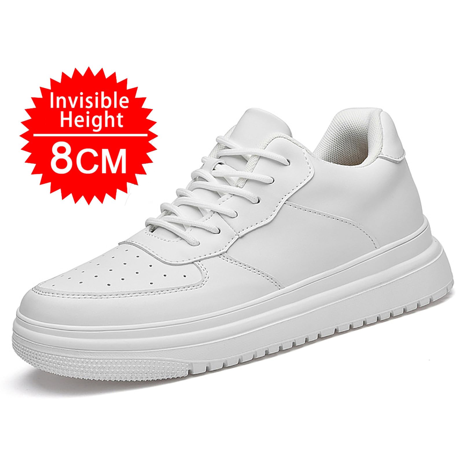 Chaussures Rehaussantes Homme 8cm Chaussures élévatrices à Hauteur Invisible Chaussure de Marche Tennis Sport Golf Légère Respirant Sneakers