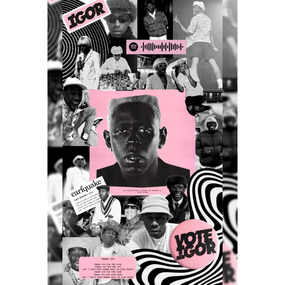 POSTER WALLAH Tyler the Creator street Poster for Home Office and Student Room Wall | Aesthetic Poster | Wall Decor AMSD05 (18X12 inch) (Tyler the Creator 7)