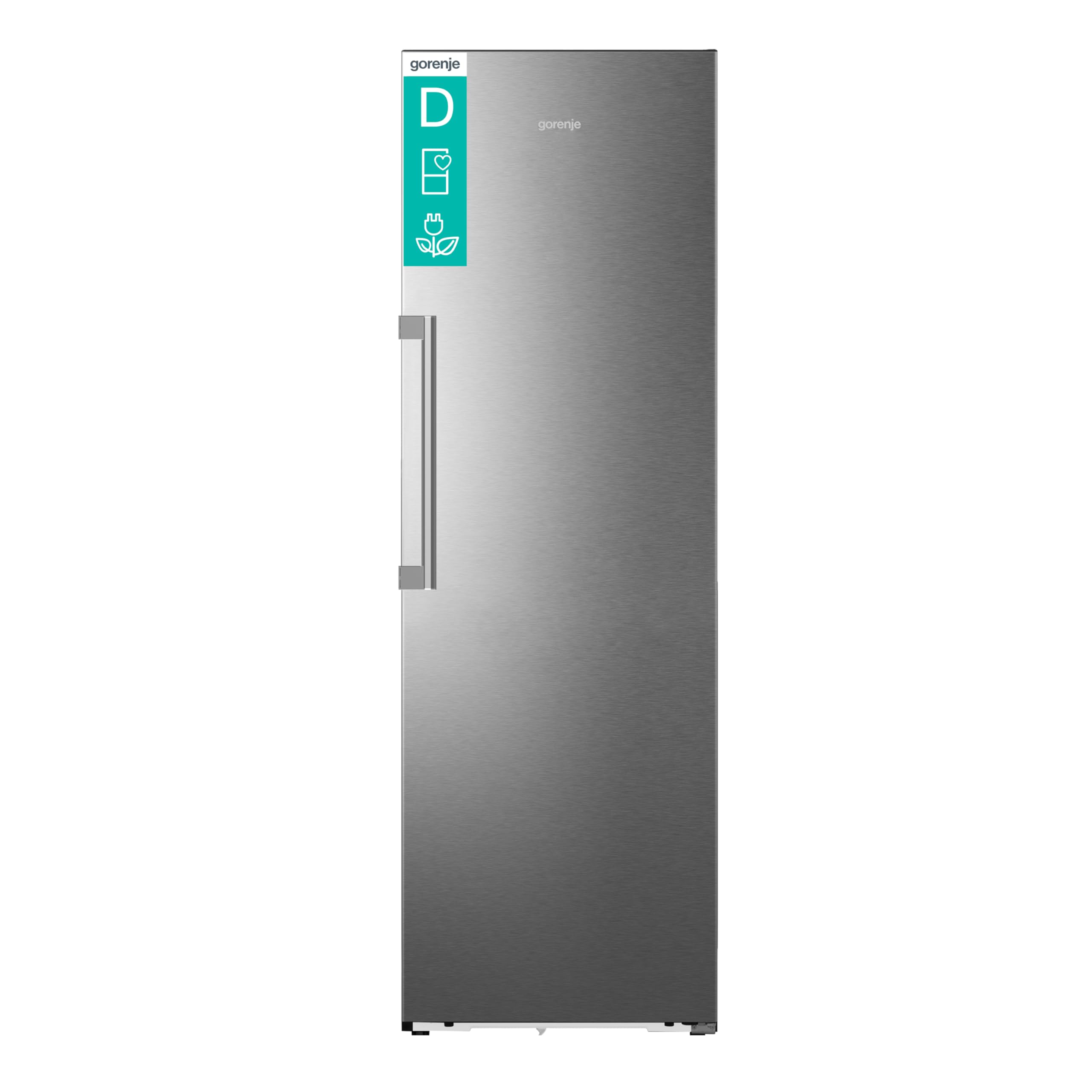 Gorenje RN618D6X6WF Kühlschrank, 372 Liter, SmartFit, 185cm Höhe, CrispZone mit Feuchteregler, Wifi, Flaschenhalter, Easy-open Griff, Inverter, BxHxT: 59,5×185,6×60 cm, Edelstahl