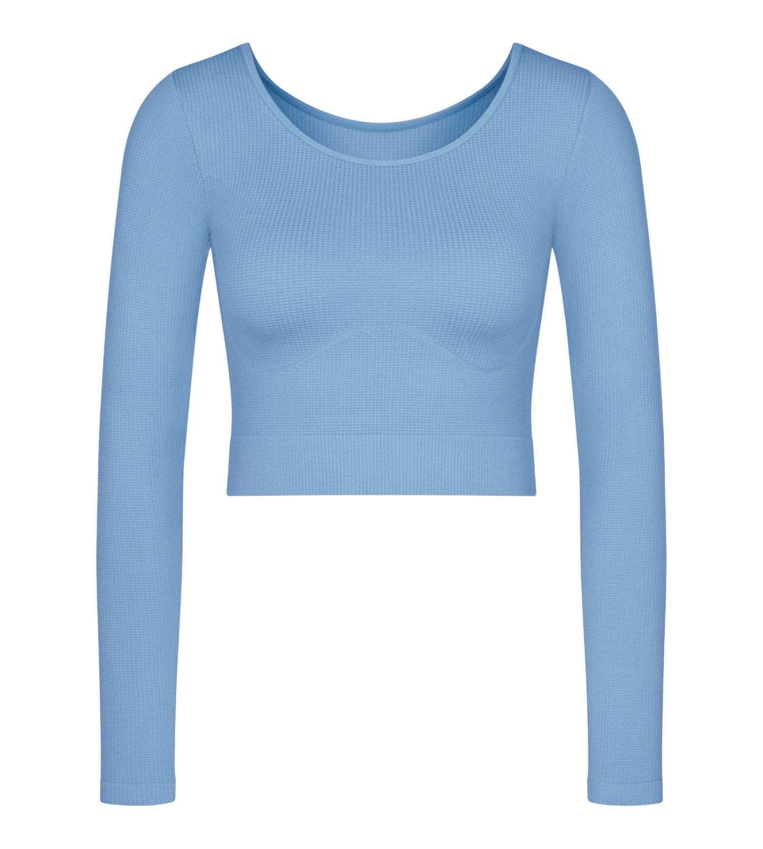 Sloggi Women's sloggi EVER Infused Relax Crop Top LS, Azura Blue
