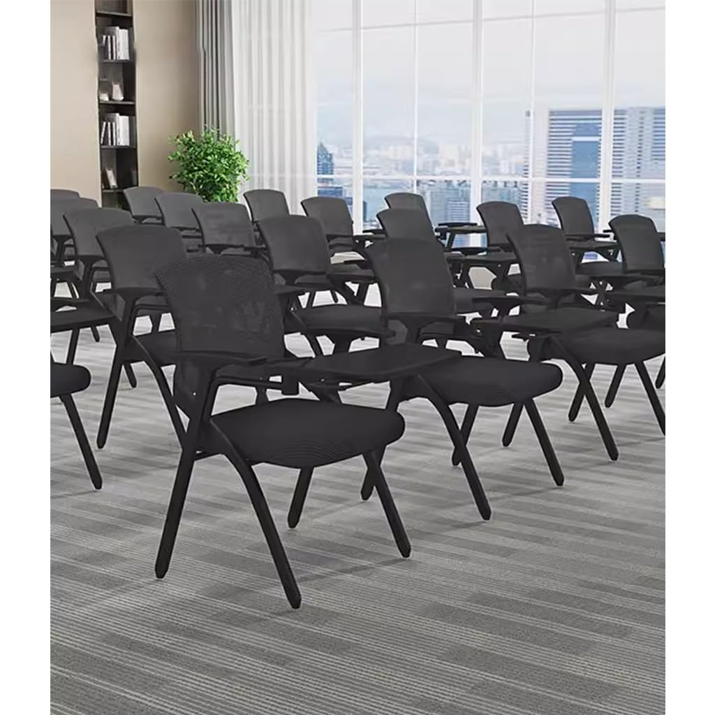 Sedie pieghevoli per sala conferenze, sedia ergonomica da scrivania con tavoletta da scrittura, ideale per ufficio, riunioni, allenamento, casa e scuola