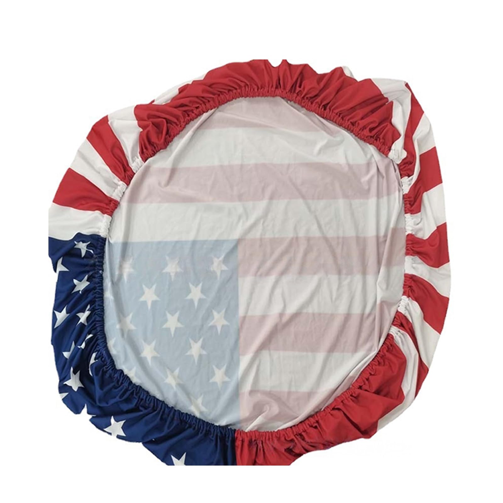 fexxkg America Flag Car Hoods Cover Elastic Polyester Fabric Protector For Trucks SUVs And Sedans Patriotic Decoration