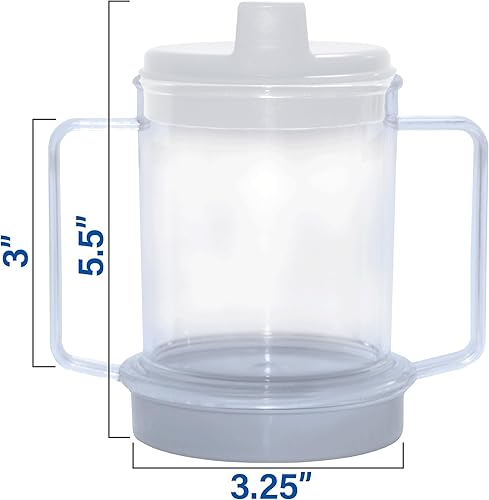 Miniatura 2 de Rehabilitation Advantage Vaso transparente con boquilla con dos asas, con peso