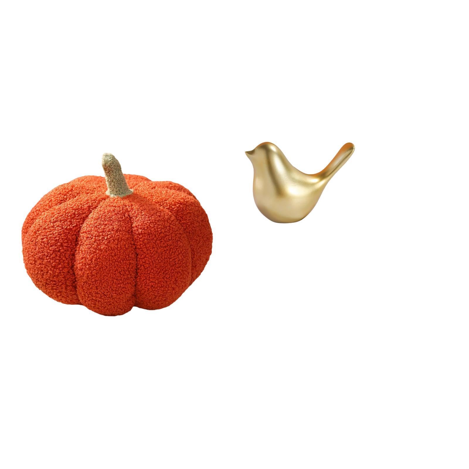 Pumpkin Bird Plush Sculpture Décorative Pillow Ornament for Modern Home Bedroom Sofa Office Living Room Housewarming Décor|Home & Garden|Home Décor|Pillows-image-26