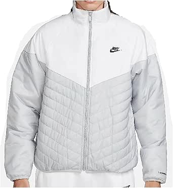 NIKE(ナイキ) Therma-FIT WINDRUNNER ウィンドランナー ミッドウェイト パファー 中綿入りランニングジャケット 2XLサイズ(176-185) cm 国内正規品 FB8196 ライトスモークグレー/ホワイト
