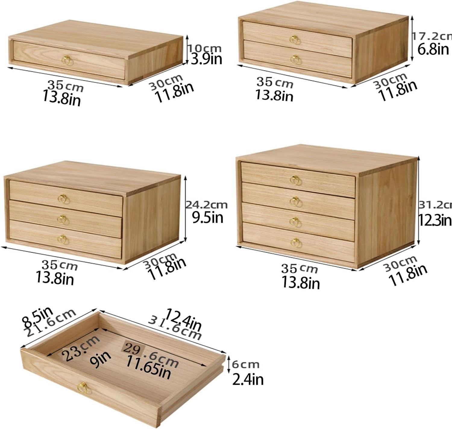 Organizer da scrivania in legno con scomparti multipli per un'organizzazione efficiente della casa e dell'ufficio