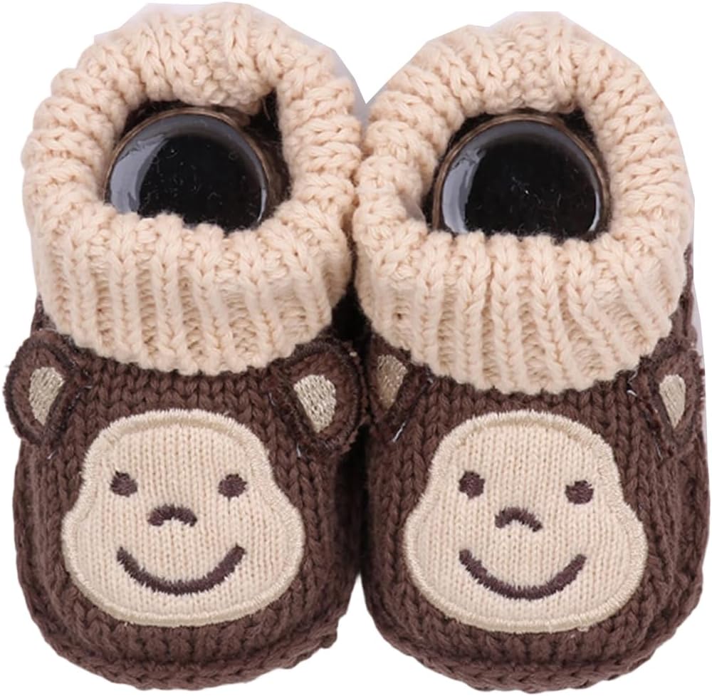 Infant Baby Boys Girls Knitted Booties Soft Cute First Walking Socks Shoes