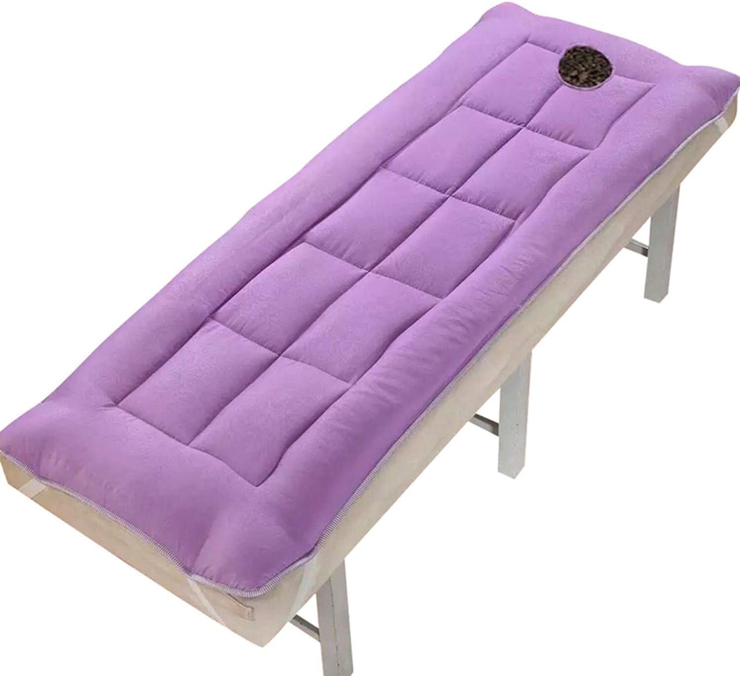 Soft Cotton Beauty Mattress Topper Breathable Futon Tatami Mattress Spa Massage Table Protective Pad-Light Non-Slip and Breathable Foldable