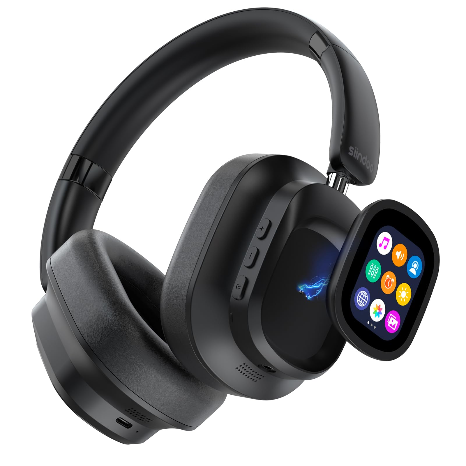 JH-ANC930Plus Hybrid ANC Wireless Headphone, with Multi Magnetic Touch Control LED Screen and APP Download with 1GB MP3-image-34