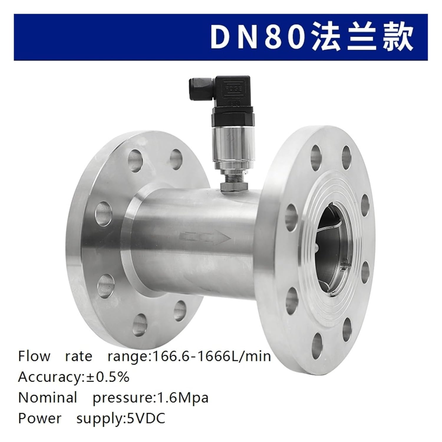 Stainless Steel Flow Meter Liquid Flange Clamp Type(DN80 Flange)