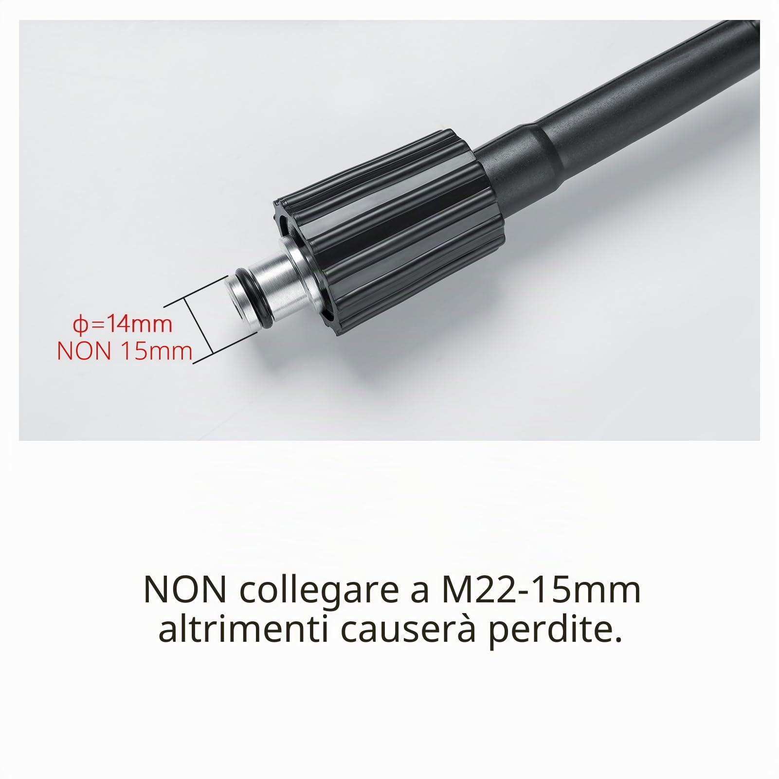 YUET Tubo di Prolunga per Lavaggio a Getto ad alta Pressione,10M 33FT 3700 PSI 255Bar M22 Femmina Tubo di Ricambio per Idropulitrice con Connettore Filettato Maschio per Karcher M22-14mm connessione