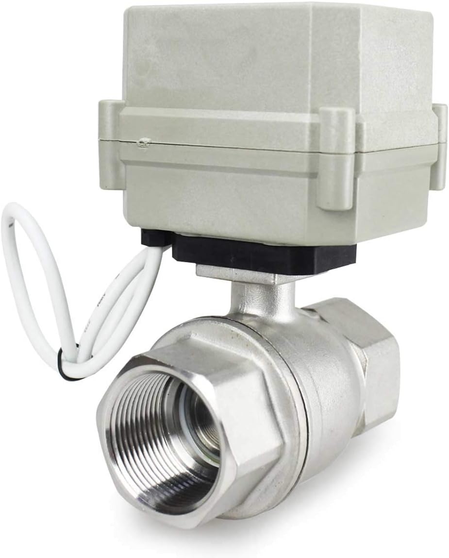 7 Wires CR7-06 12VDC 24VDC 24VAC Stainless Steel Normally Closed Position Feedback Manual Override Motorized Electrical Ball Valve (1-1/4 inch)