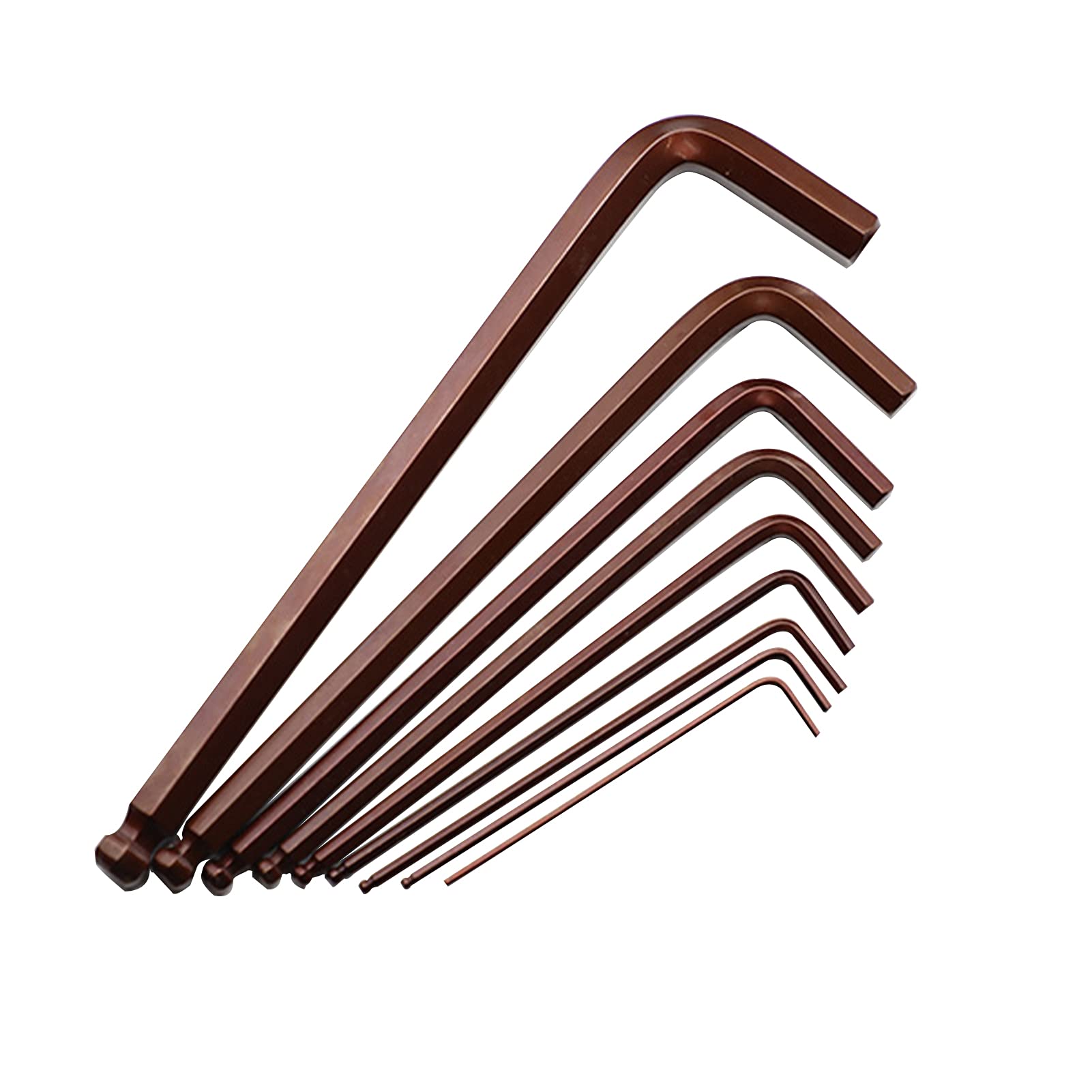 Zestaw kluczy imbusowych Torx, podstawowy, 9 szt., zestaw kluczy imbusowych w kształcie litery L, zestaw kluczy sześciokątnych Torx, do konserwacji domu, DIY, (Hexbrąz)