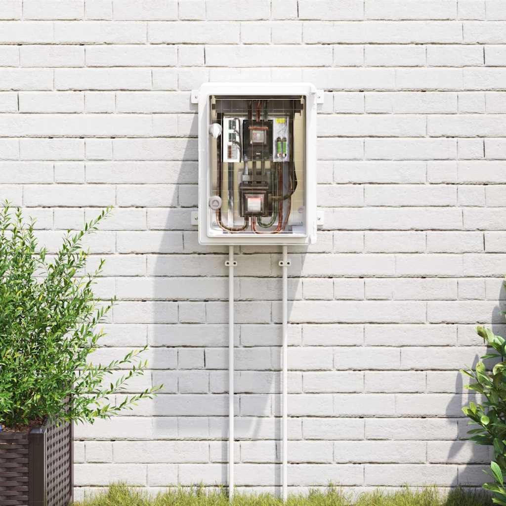 Armario de control de plástico ABS, caja vacía con puerta transparente, distribuidor de pared para interior y exterior, 37 x 19,5 x 40 cm