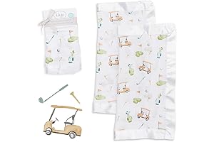 Lulujo Golf Baby Security Blanket| Breathable Cotton Muslin Blanket with Neutral Comfort...