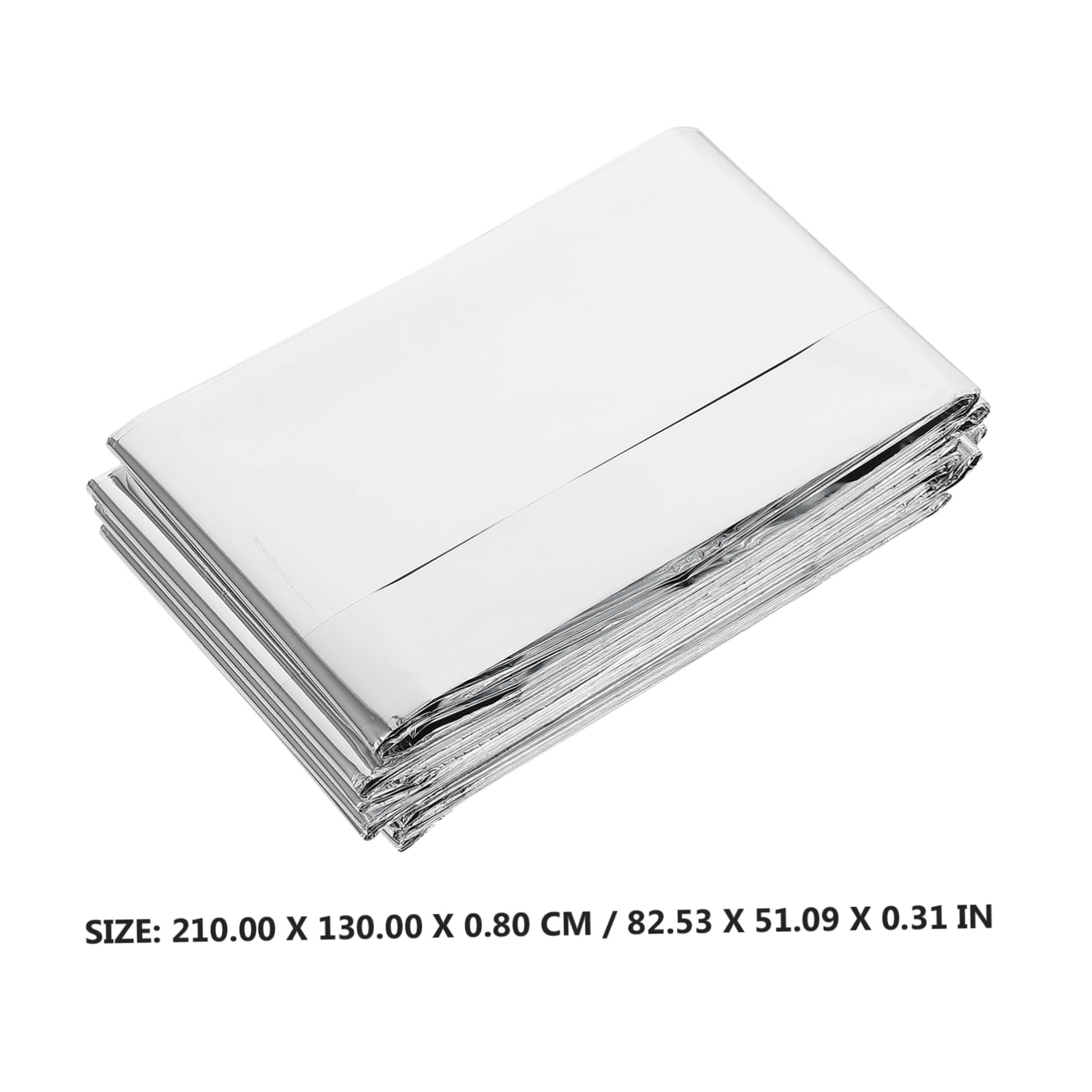 WOONEKY 1pc Insulation Emergency Blanket Emergency Thermal Blankets Thermal Blanket Camping Survival Warm Blanket Foil Blanket Heat Reflective Blanket Outdoor Supplies Silver The Pet