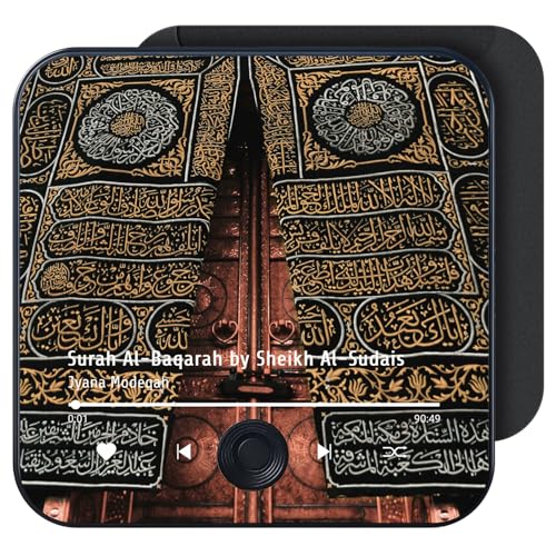 Quran Magnet Speaker for Fridge - Preloaded Surah Audio Player with Islamic Recitations, Portable Magnetic, USB-C Rechargeable, Touch Control, Ramadan & Eid Gifts, Islamic Gifts (Surah Al-Baqarah)