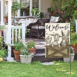 AVOIN colorlife Farm Garden Flag 12x18 Inch Double Sided Outside, Rustic Country Farmhouse Yard Outdoor Decoration AVOIN colorlife Farm Garden Flag 12×18 Inch Double Sided Outside Rustic Country Farmhouse Yard Outdoor Decoration
