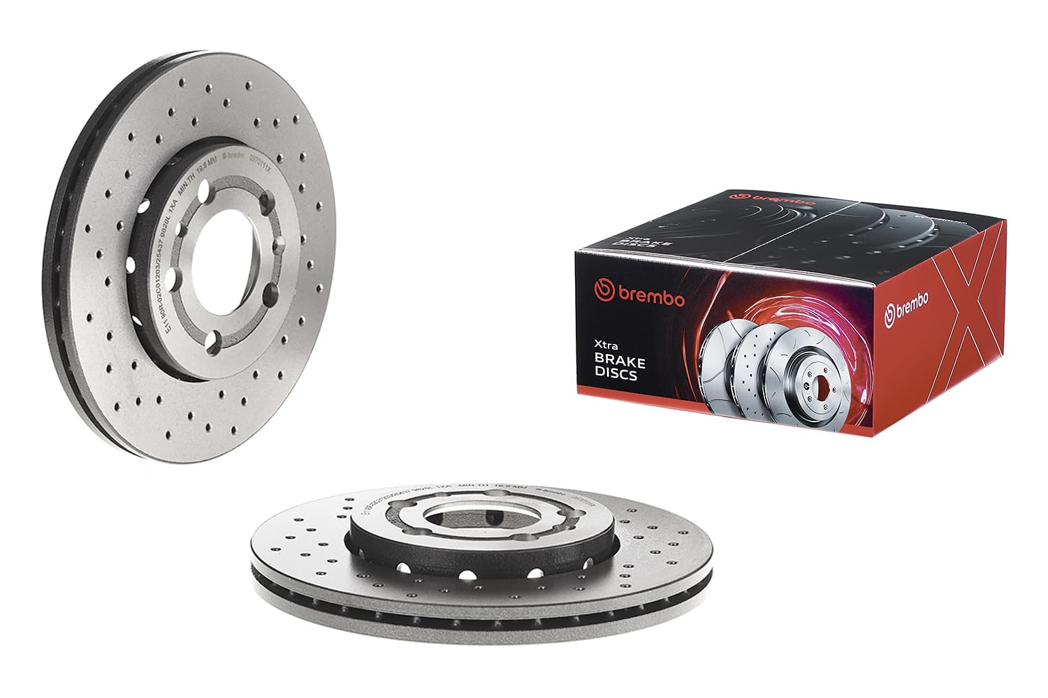 2x BRAKE DISC 09.7011.1X FOR SKODA OCTAVIA/Combi ROOMSTER/Praktik FABIA/II/III