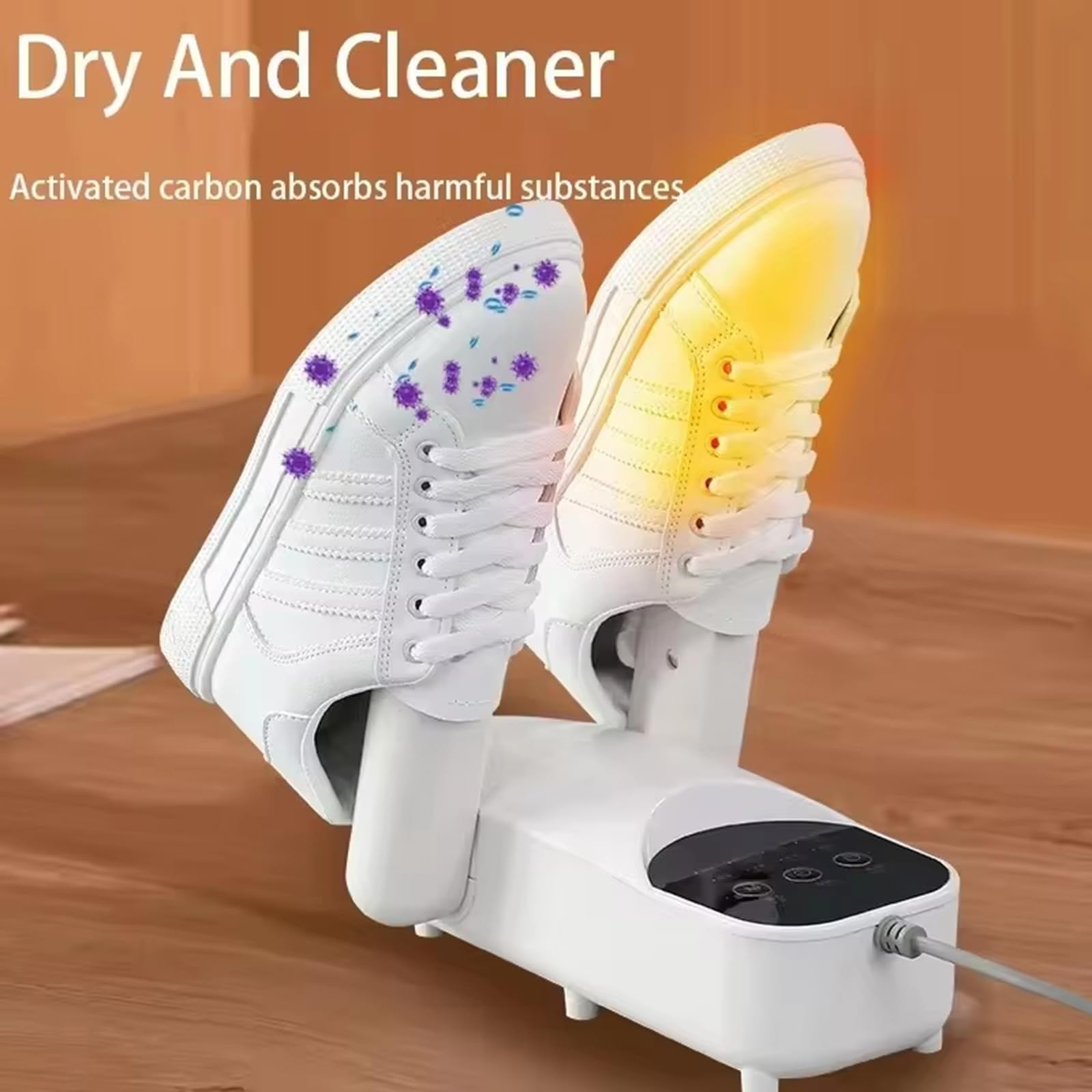 Sèche-chaussures Sèche-chaussures, Sèche-gants portable et chauffe-bottes avec souffleur de chaleur, support réglable et minuterie, conception pliante et séchage rapide pour chaussures, gants
