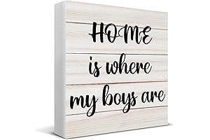 Home is Where My Boys Are Wooden Box Sign