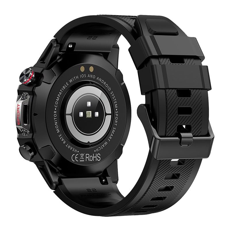 Smartwatch Display Amoled Cool Adventure Silicone Nero (Chiamate Salute...), Nero, Mediano, Sportivo