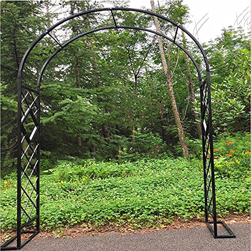 Arco Da Giardino In Metallo Per Rose Rampicanti - Largo Con Basi, Facile Montaggio, Traliccio Pergolato