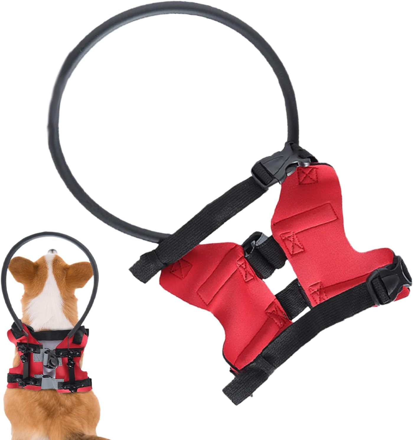 Blind Dog Harness, Anti-Collision Ring for Visually Impaired Pets, Safety Accessories & Protection for Outdoor Walks 2