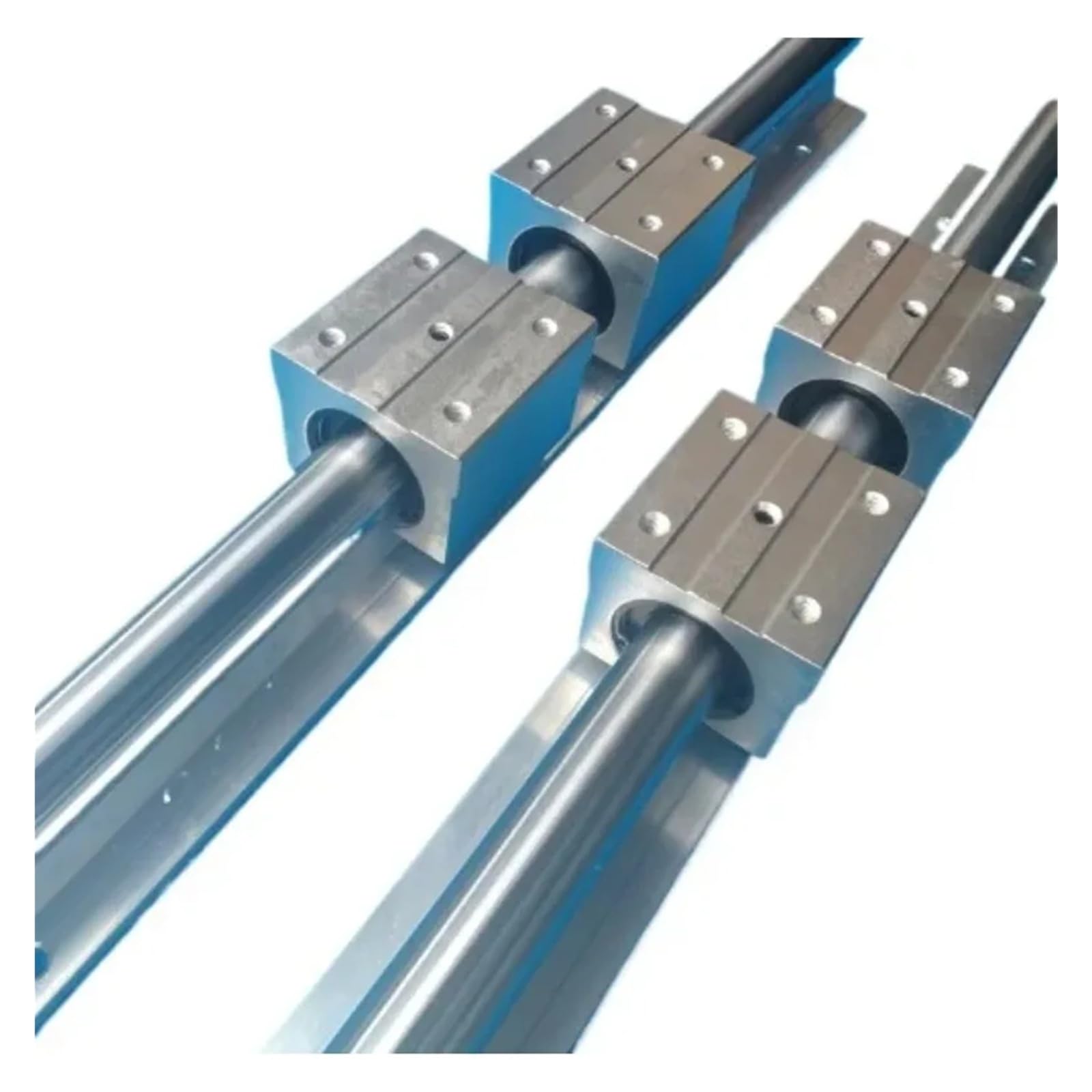 2 Stück Linearführungsschienen SBR12 SBR16 SBR20 250-1400 mm & 4 Stück UU-Lagerblöcke für reibungslose Bewegung für DIY-Fräsmaschinen und CNC-Teile (SBR12UU, 1200 mm)