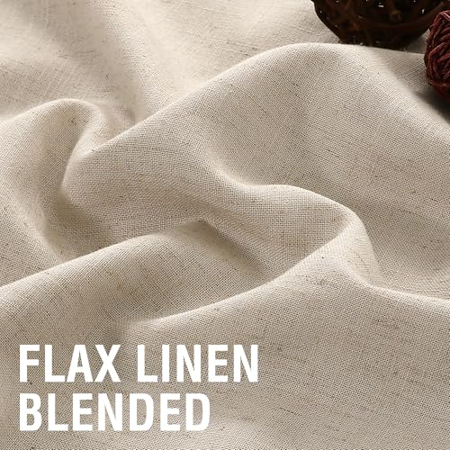 H.Versailtex Linen Curtains 84 Inch Length For Living Room 2 Panel Set Neutral Modern Farmhouse Window Privacy Linen Fabric Drapes Thermal Insulated Window Treatment Curtains thumb #3