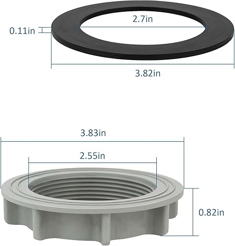 Miniatura 2 de Kit de conector de filtro roscado para piscina, para Intex sobre el suelo, boquilla de aire de entrada de piscina, pieza de repuesto 10256 10255,