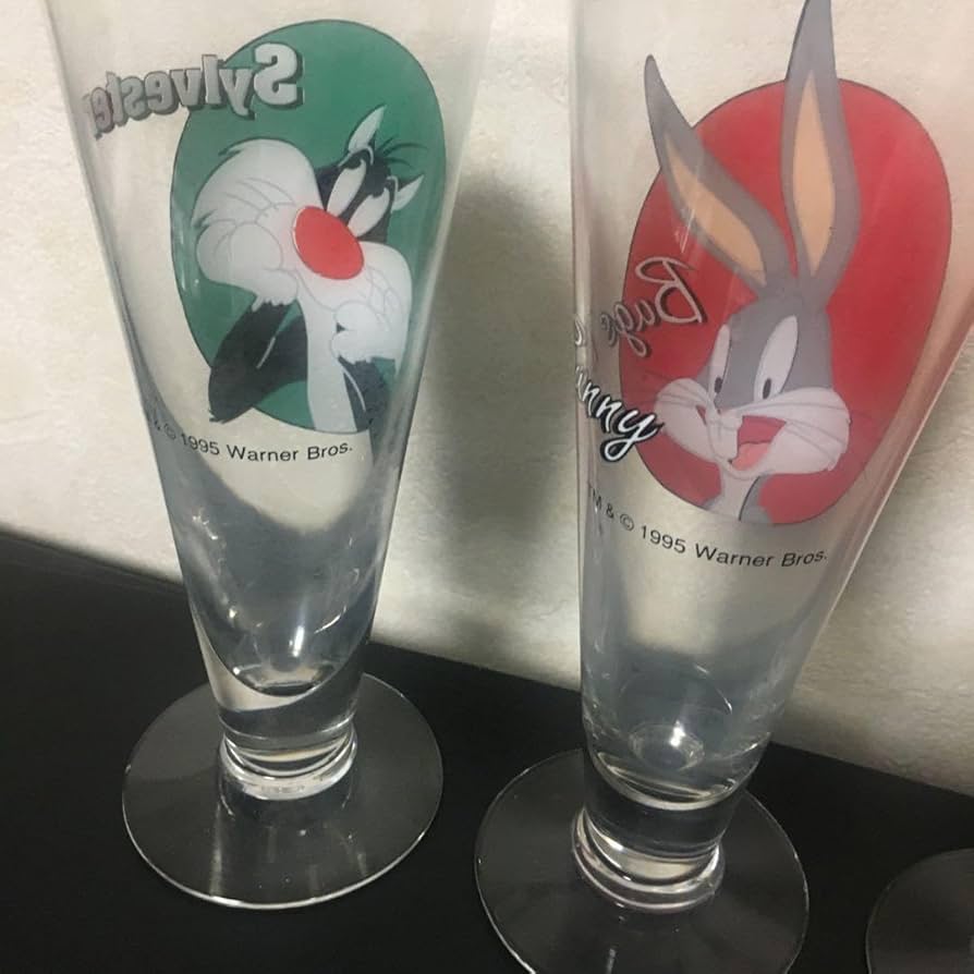 【激レア：ビンテージ】ルーニーテューンズ　トゥイーティー　グラスカップ 陶器 激レア：ビンテージ】ルーニーテューンズ トゥイーティー グラス