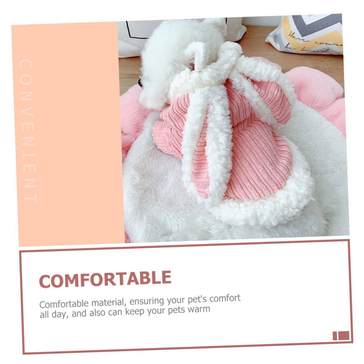 INOOMP 3 Pz Vestiti per Cani in Pile Vestiti con Cappuccio per Cuccioli Costumi Cosplay Felpa con Cappuccio Cosplay da Festa Oggetti di Scena Autunno e Inverno a Coste Rosa