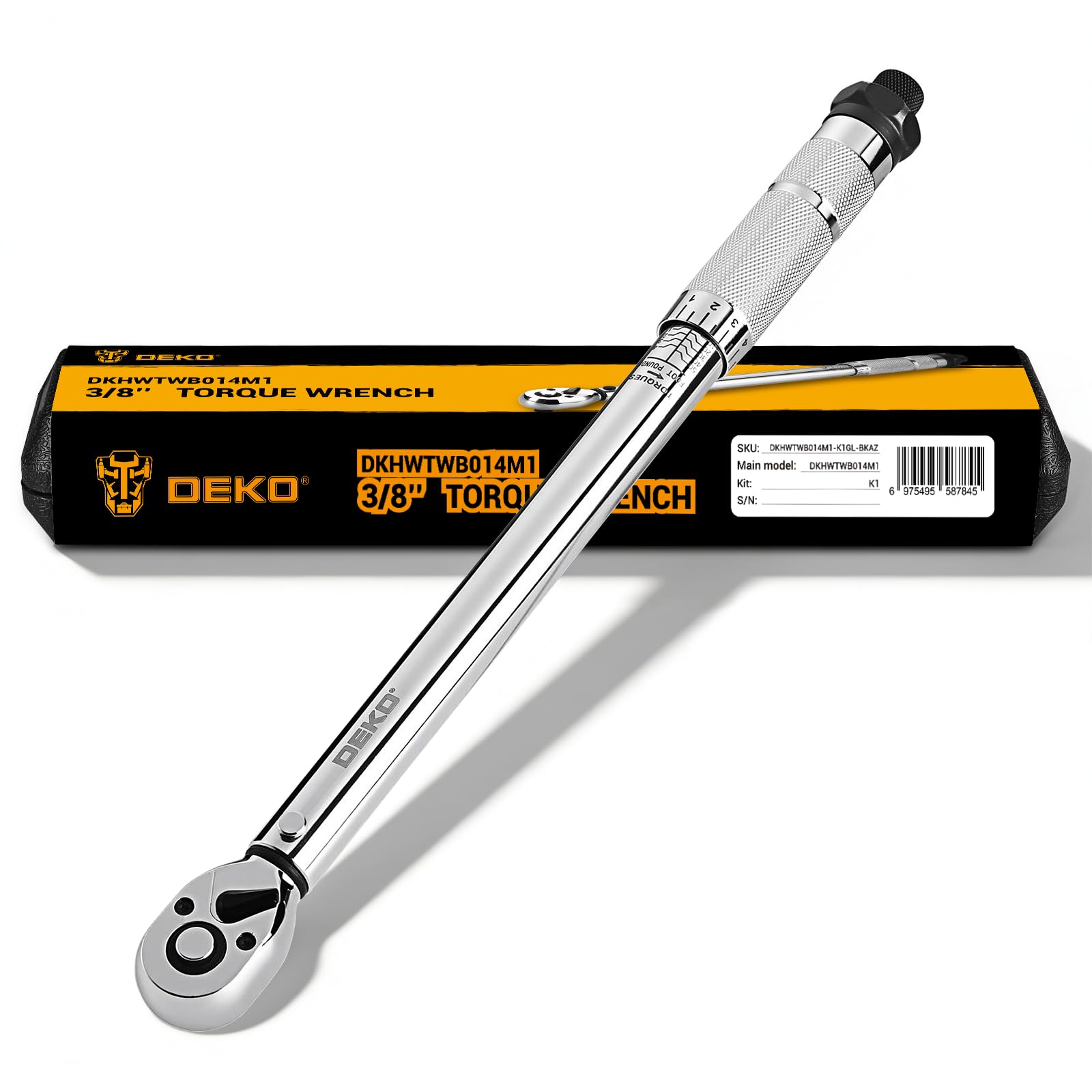 DEKOPRO Torque Wrench 3/8, Torque Wrench 6.8-67.8 Nm, Dual-Direction Adjustable 72 Tooth, ±3% Accuracy, Suitable for Bicycle Maintenance