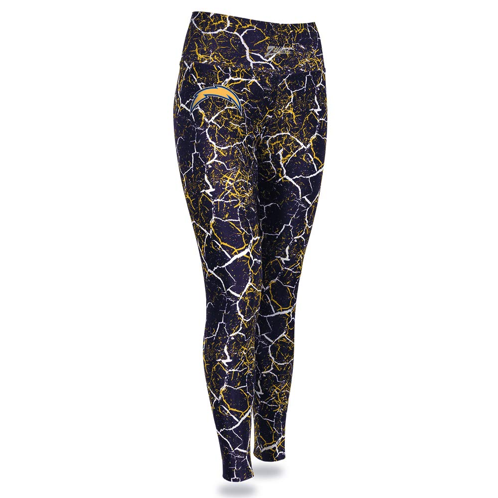 Zubaz NFL Women's Marble Leggings, Los Angeles Chargers X-Small Team Color